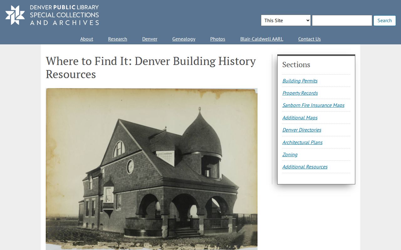 Denver city directory digital research and building history tutorial