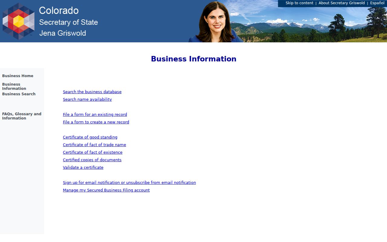 Denver residents directory Colorado business record search