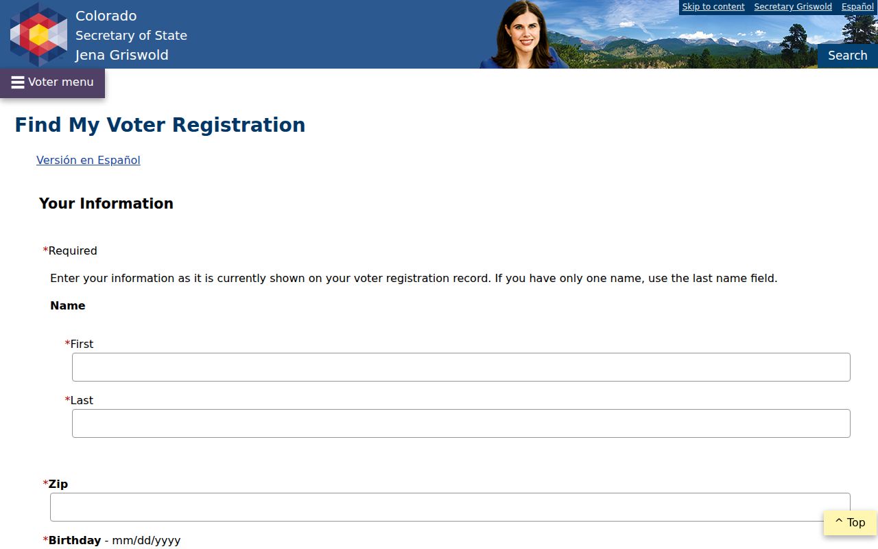 Denver residents directory Colorado voter registration lookup