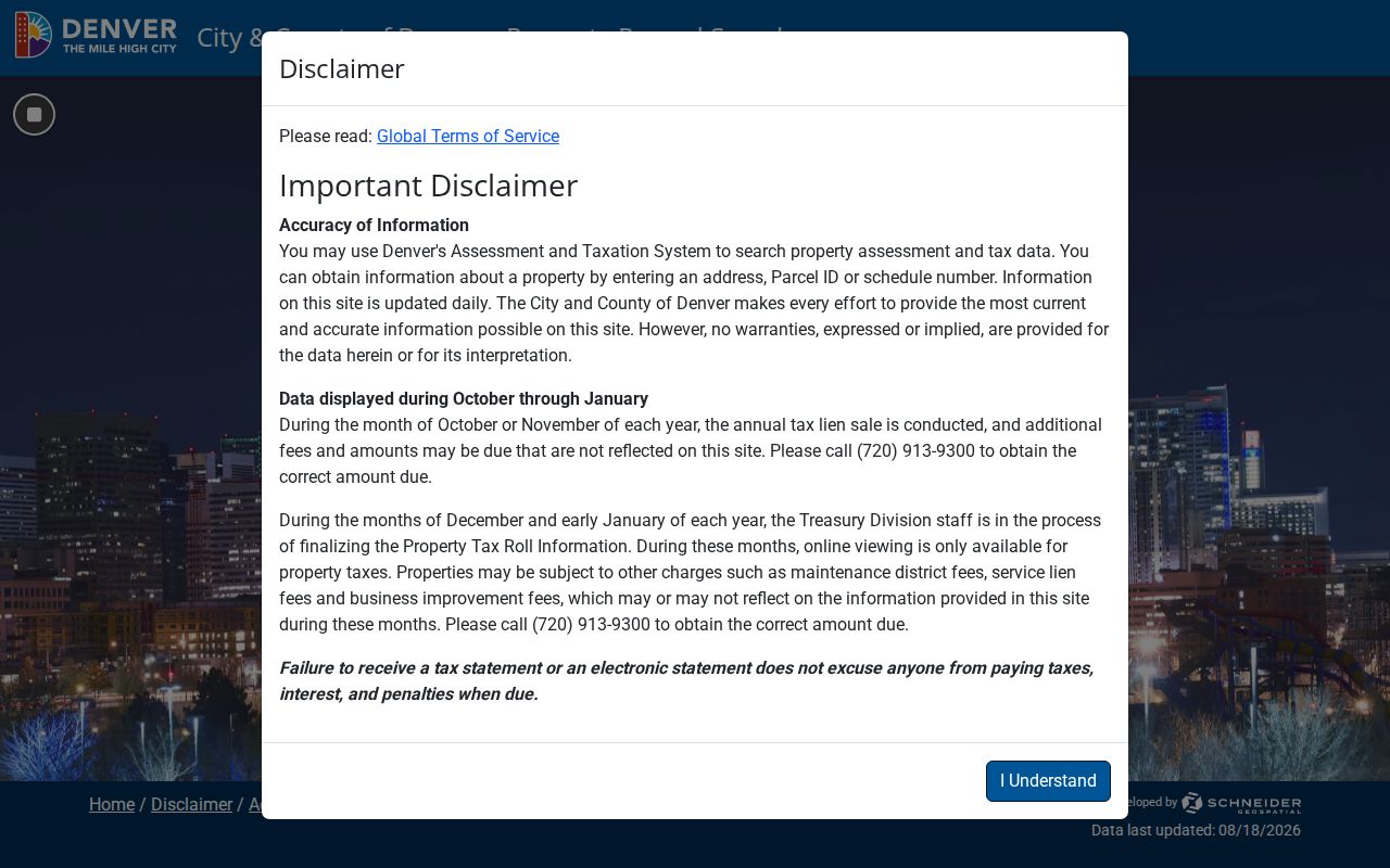 Denver residents directory assessor property search