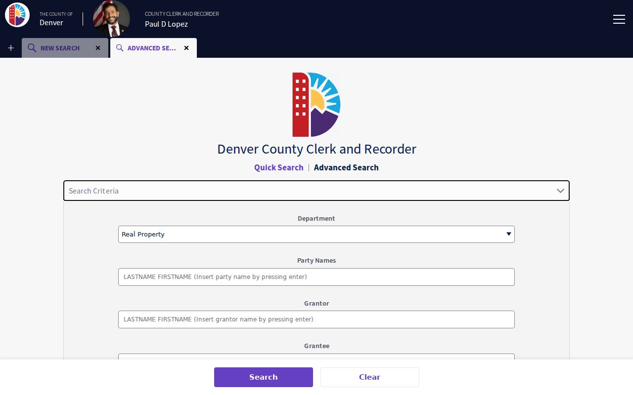 Denver residents directory PublicSearch deed index
